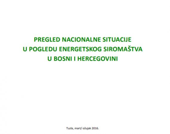 Pregled nacionalne situacije u pogledu energetskog siromaštva u Bosni i Hercegovini